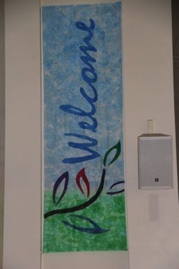 Welcome Painted & Appliqued
 Silk Banner
First Church
West Hartford, CT
2015
